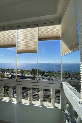 Alacalı Ekru Plise Perde