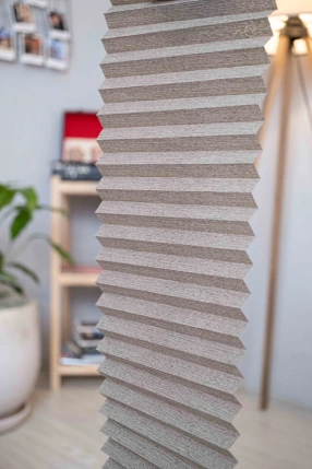 Alacalı Kahve Plise Perde