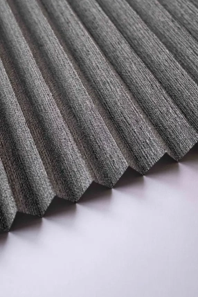 Mottled Dark Gray Pleated Curtain