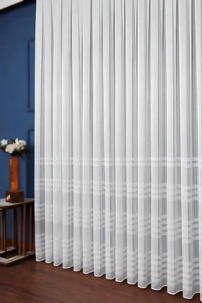 Crown Linen Skirt Striped Tulle Curtain