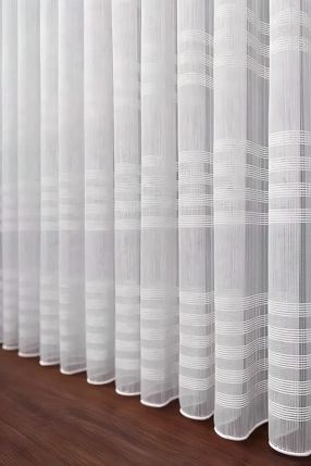 Crown Linen Skirt Striped Tulle Curtain