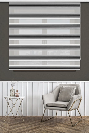 Alaca Karanlık Degrade Zebra Perde