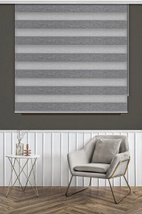 Mottled Grey Blackout Zebra Roller Blinds