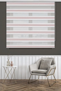 Rose Gradient Zebra Curtain