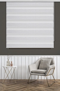 Silver Grey Blackout Zebra Roller Blinds