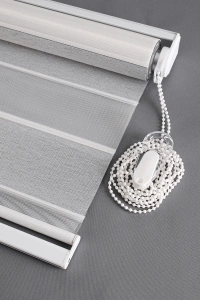Silver Grey Blackout Zebra Roller Blinds