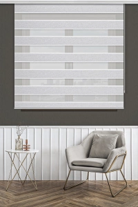 Silver Grey Blackout Zebra Roller Blinds