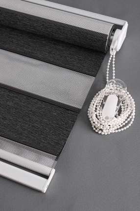 Koyu Gri Blackout Zebra Perde