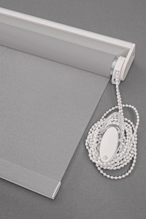 Simli Stor Perde Gümüş Gri