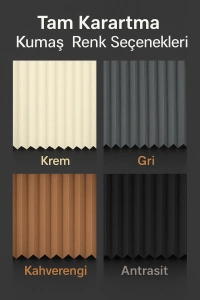 Full Blackout Pleated Accordion Door