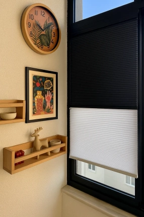 Honeycomb & Tül Gece-Gündüz Plise Perde