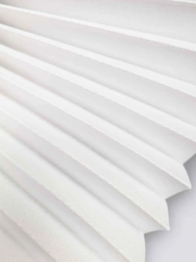 Beyaz Yarı Karartma Plise Perde 