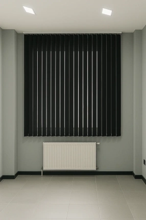 Black Vertical Blind – Onyx Black